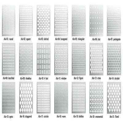 De Vormaluminium Geperforeerd Blad 12FT Lengte 5052 H24 van het metaal Rechthoekig Gat