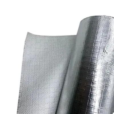Hitte Weerspiegelende Materiële Aluminiumfolie die Met een laag bedekte Geweven Glasvezel onder ogen ziet