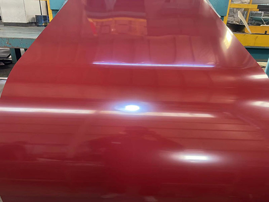 Kleurgecoate spoel voorgeverfde galvalumstaal spoel DC51D + AZ80 kersenrood en off-wit