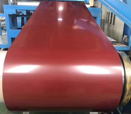 Kleurgecoate spoel voorgeverfde galvalumstaal spoel DC51D + AZ80 kersenrood en off-wit