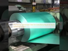 Voorgeverfd gegalvaniseerd staal voor de vervaardiging van ventilatiesystemen voor luchtleidingen